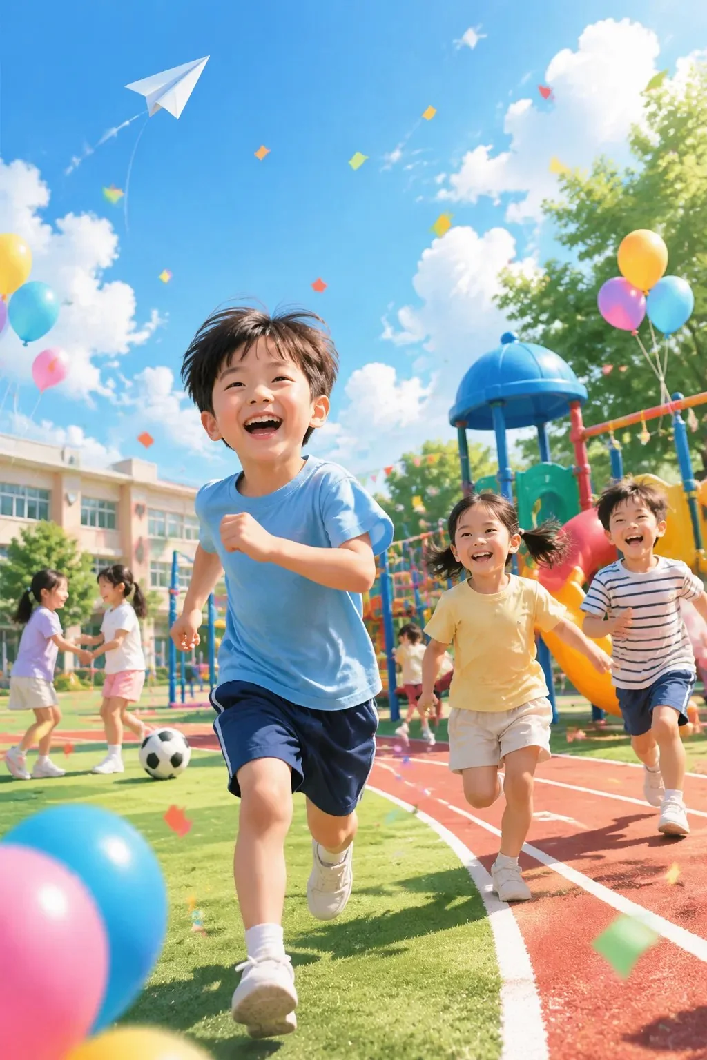 孩子参加户外运动建立丰富的假期生活