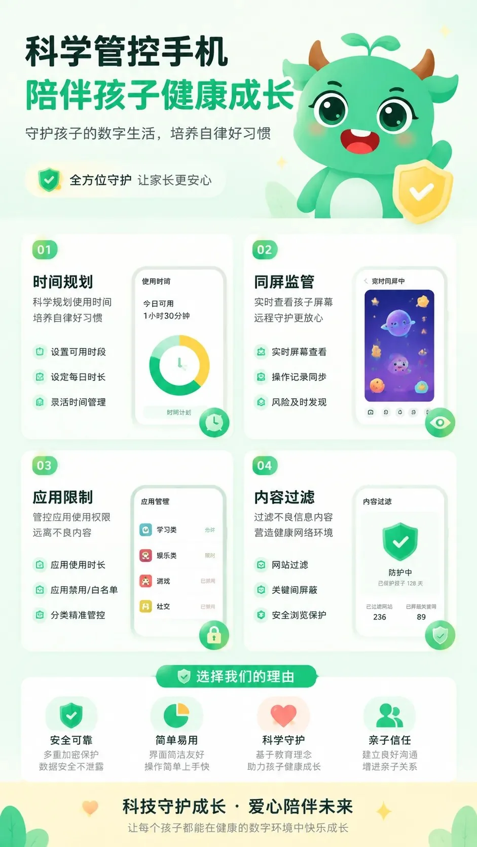 家庭手机管理工具的主要功能说明