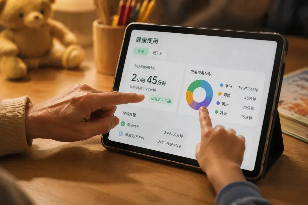 家长通过使用数据了解孩子的数字生活节奏
