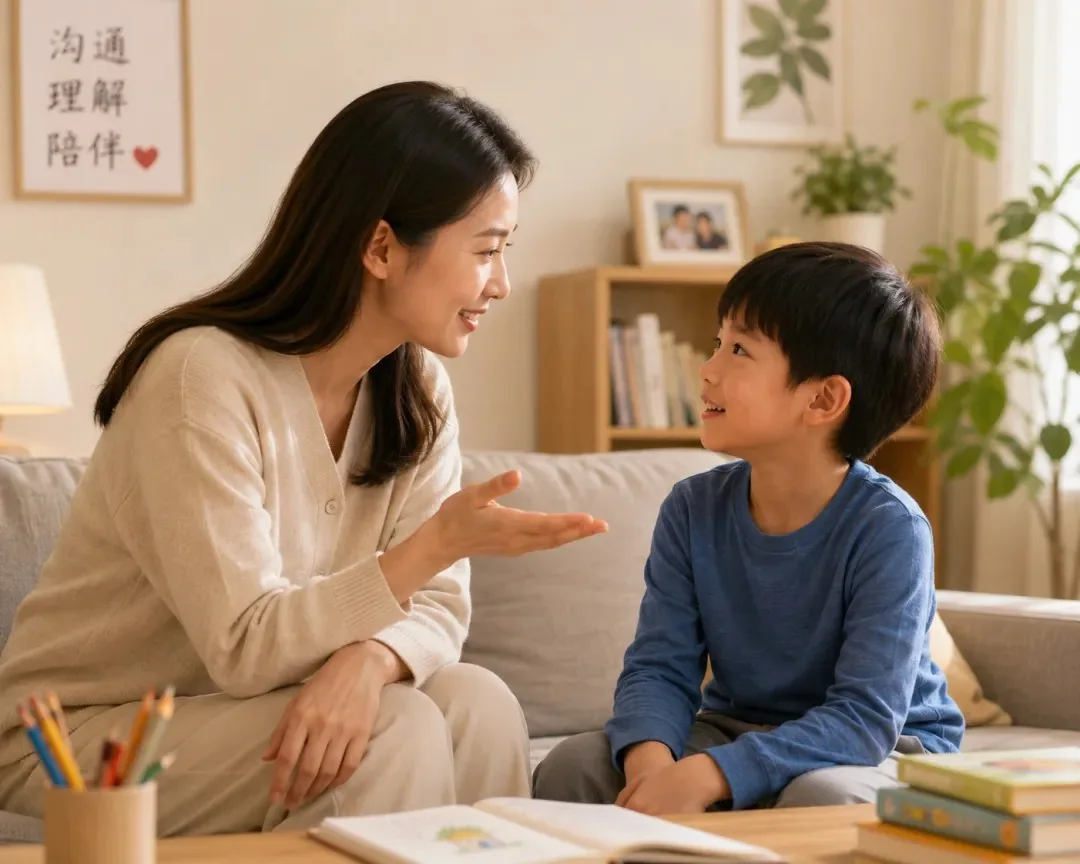 家长放下对抗,与孩子平静沟通